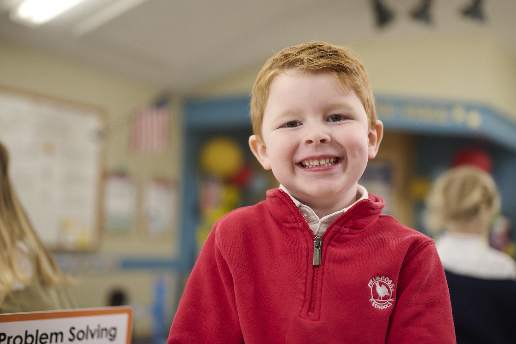 kindergarten child smiling