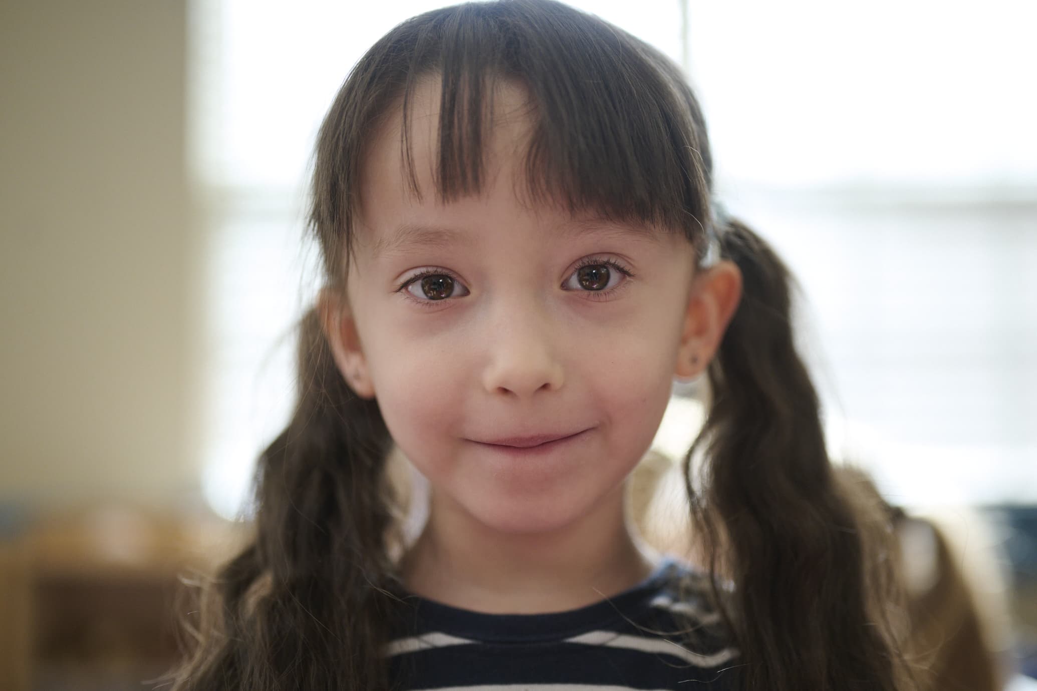 kindergarten child smiling