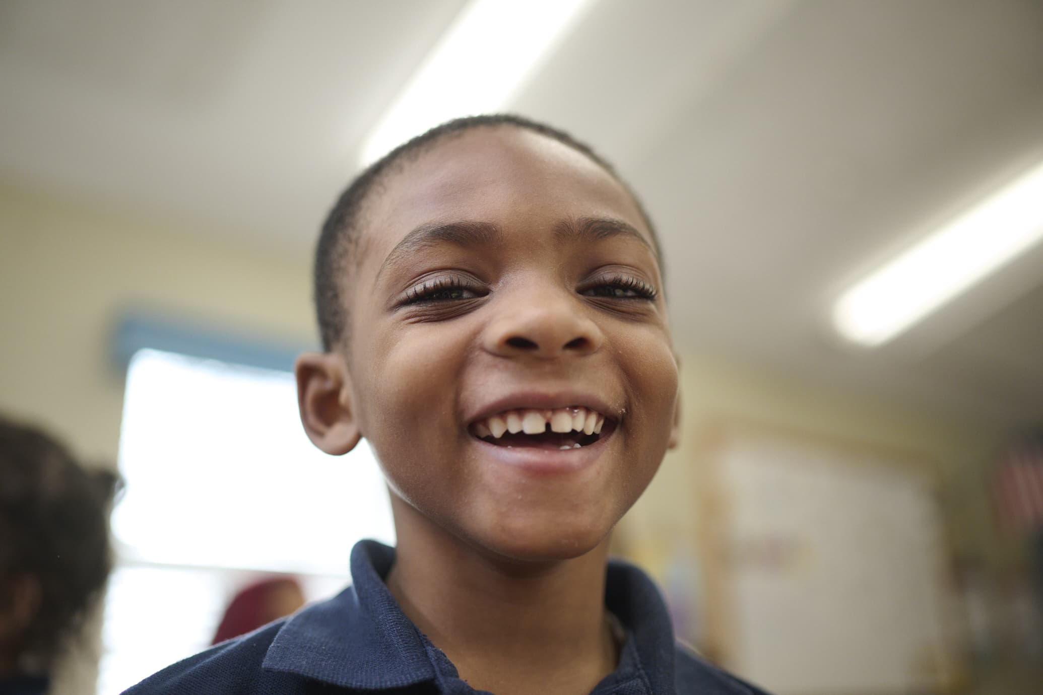 pre-k child smiling