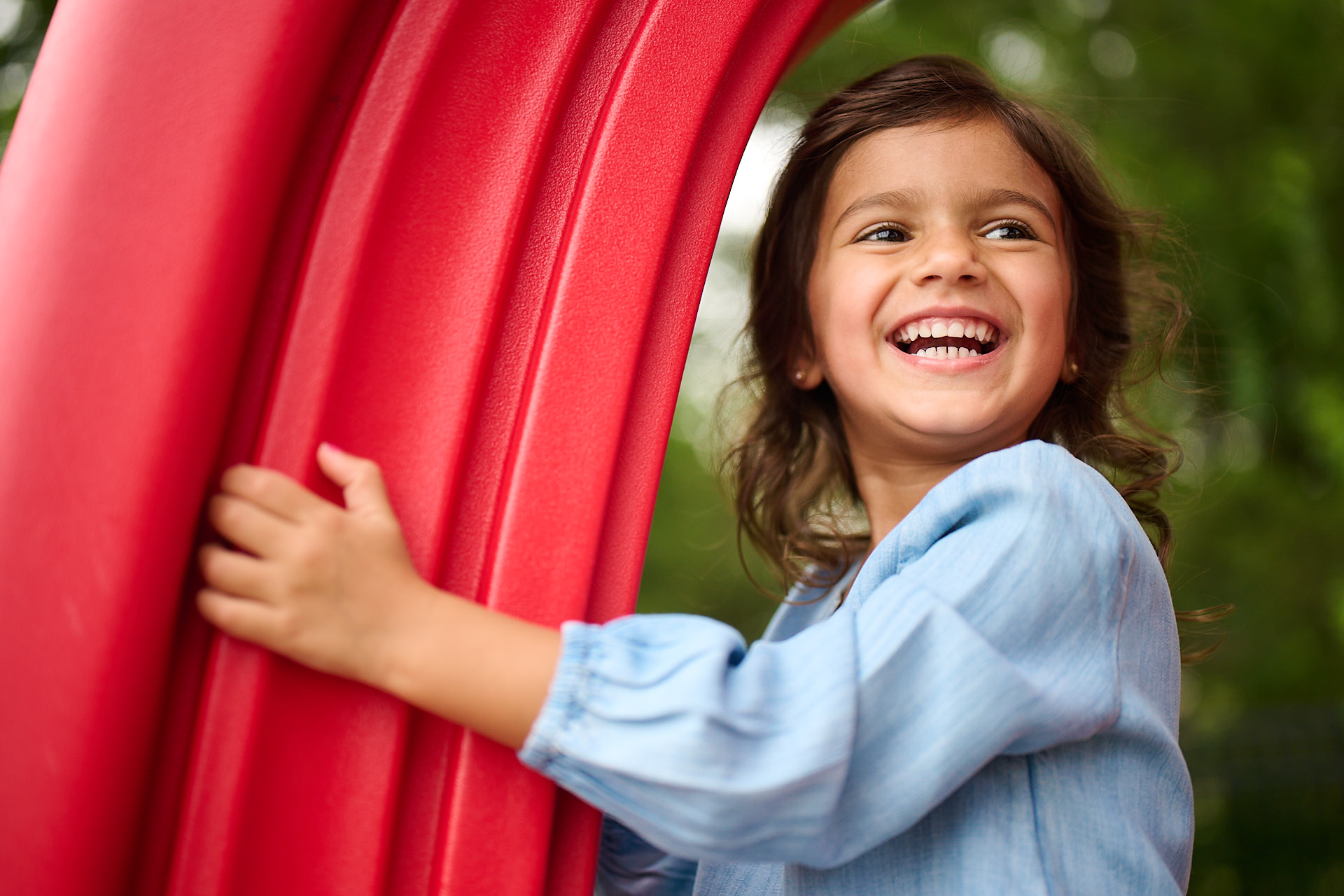 child playing on Primrose playground