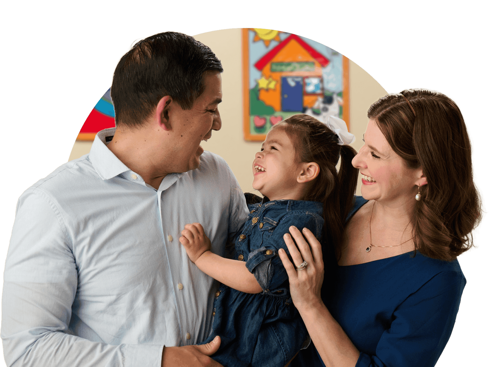 primrose family hugging child