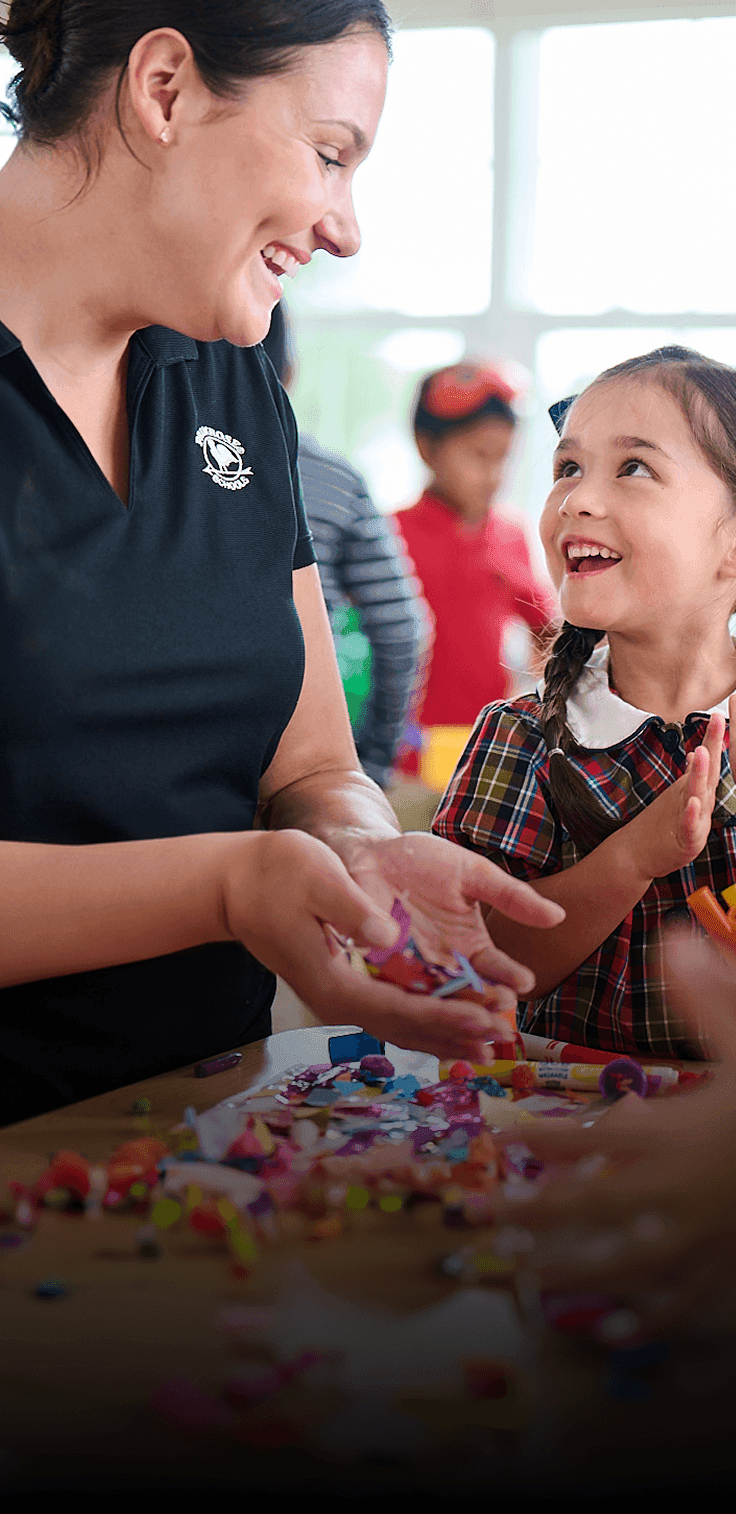 art class with primrose preschool teacher
