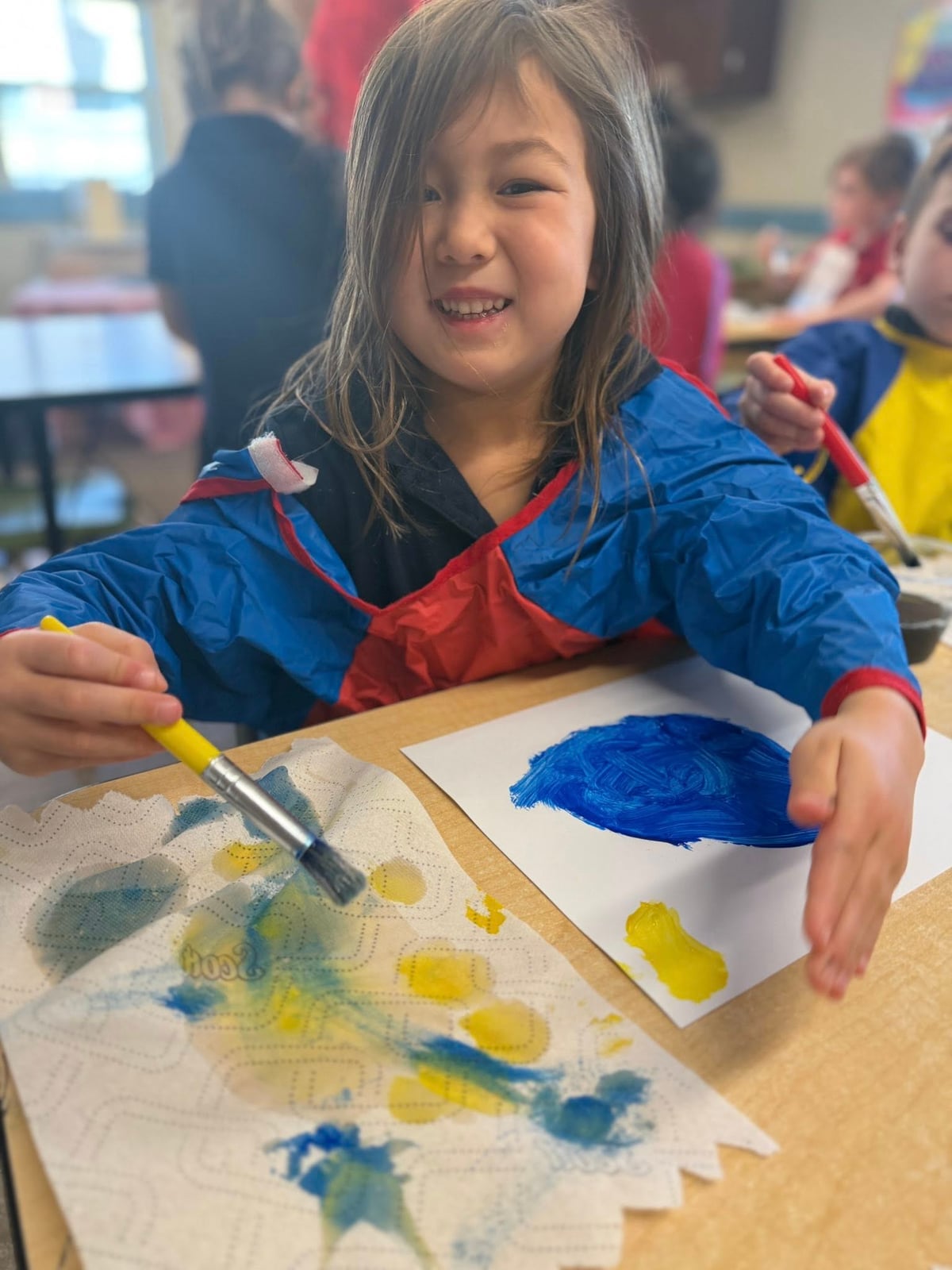 Pre-K 2 Project Time  Painting the night sky like Van Gogh