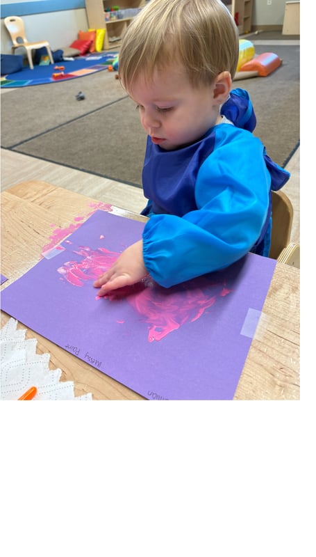 Toddler 1 Wonder Time 2 Early Art Masters Messy Paint, Clean Hands! Guiding the class in a painting activity that emphasizes cleaning up and washing up as part of the process!
