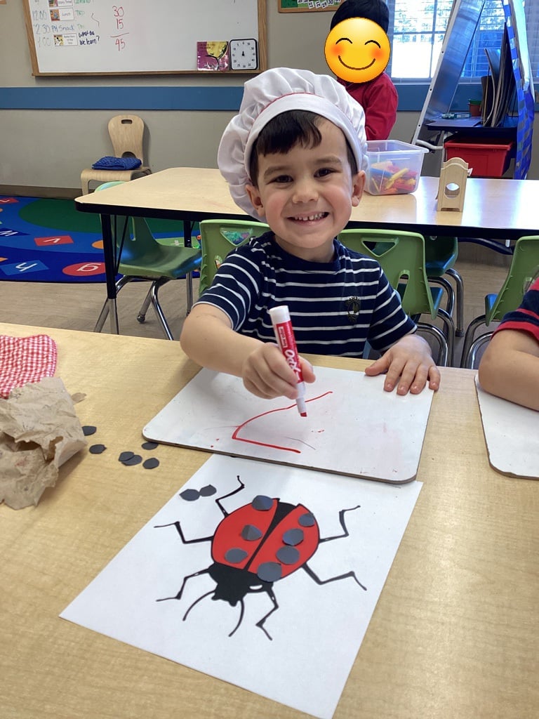 Adding and subtracting dots from our Grouchy Ladybugs! 🐞