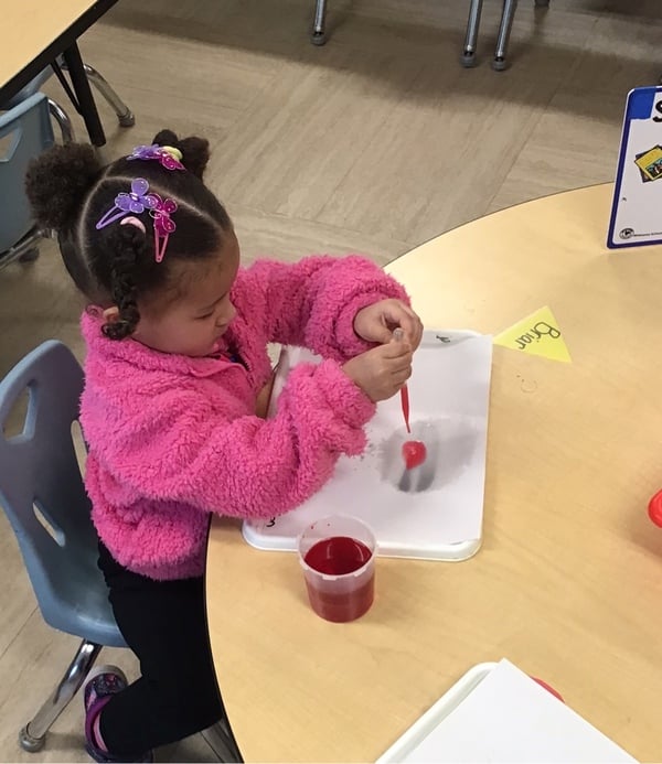 Pinching water droppers in Early Preschool Pathways