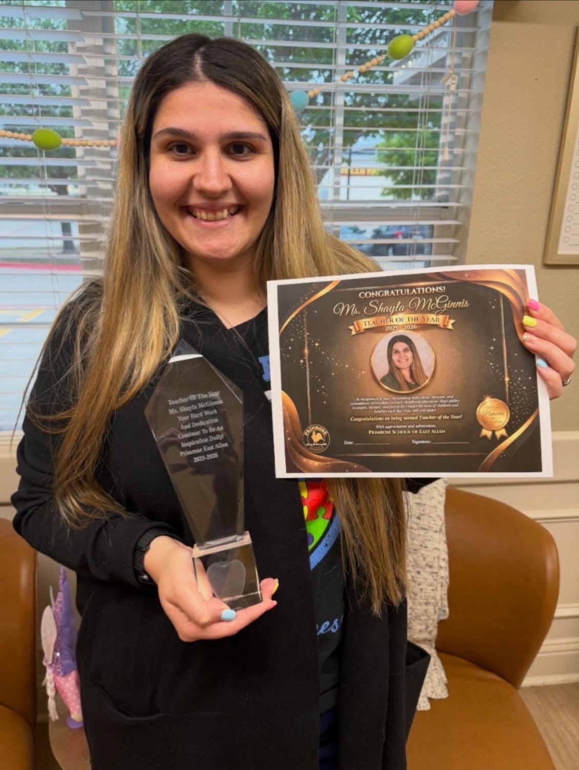 2025 - 2026 Primrose School of East Allen Teacher of the Year in Allen Tx on Exchange Parkway