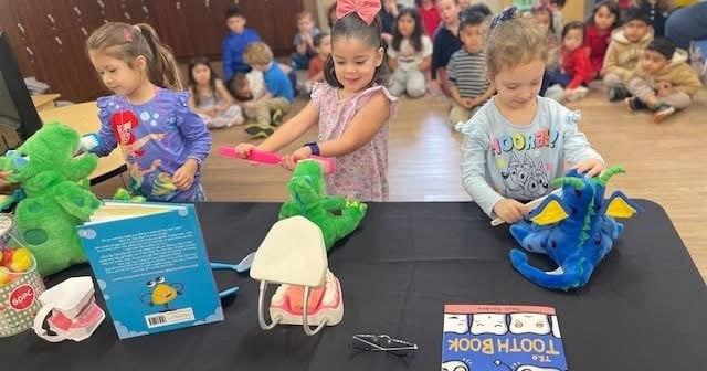 children brushing teeth, dentistry, dental health month