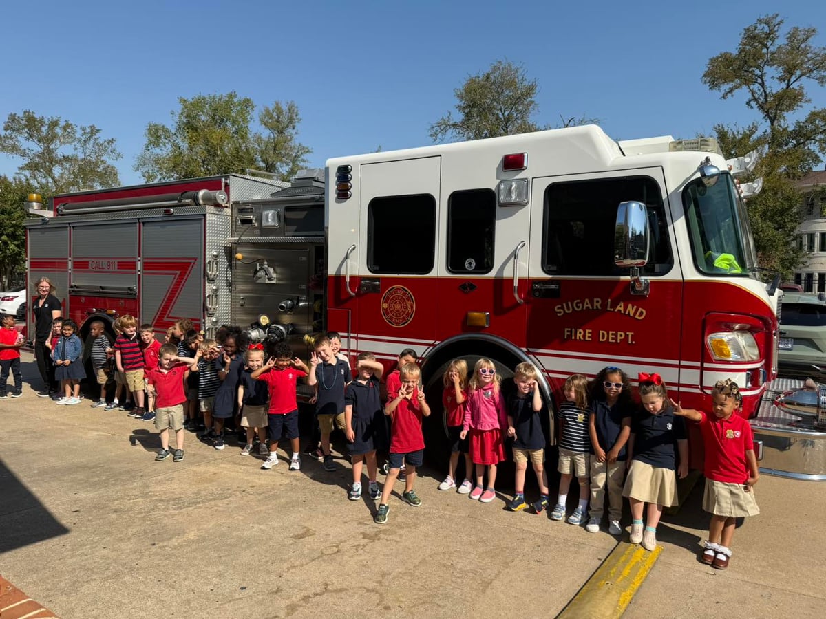 fire safety, firefighter, truck, children