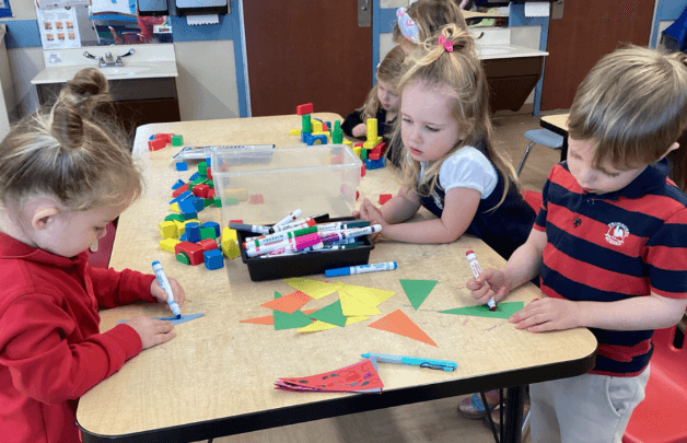 Preschool 1 Project Time Engineering Design: motion and sailboats Today we worked on decorating our flag for our sailboat. ⛵️