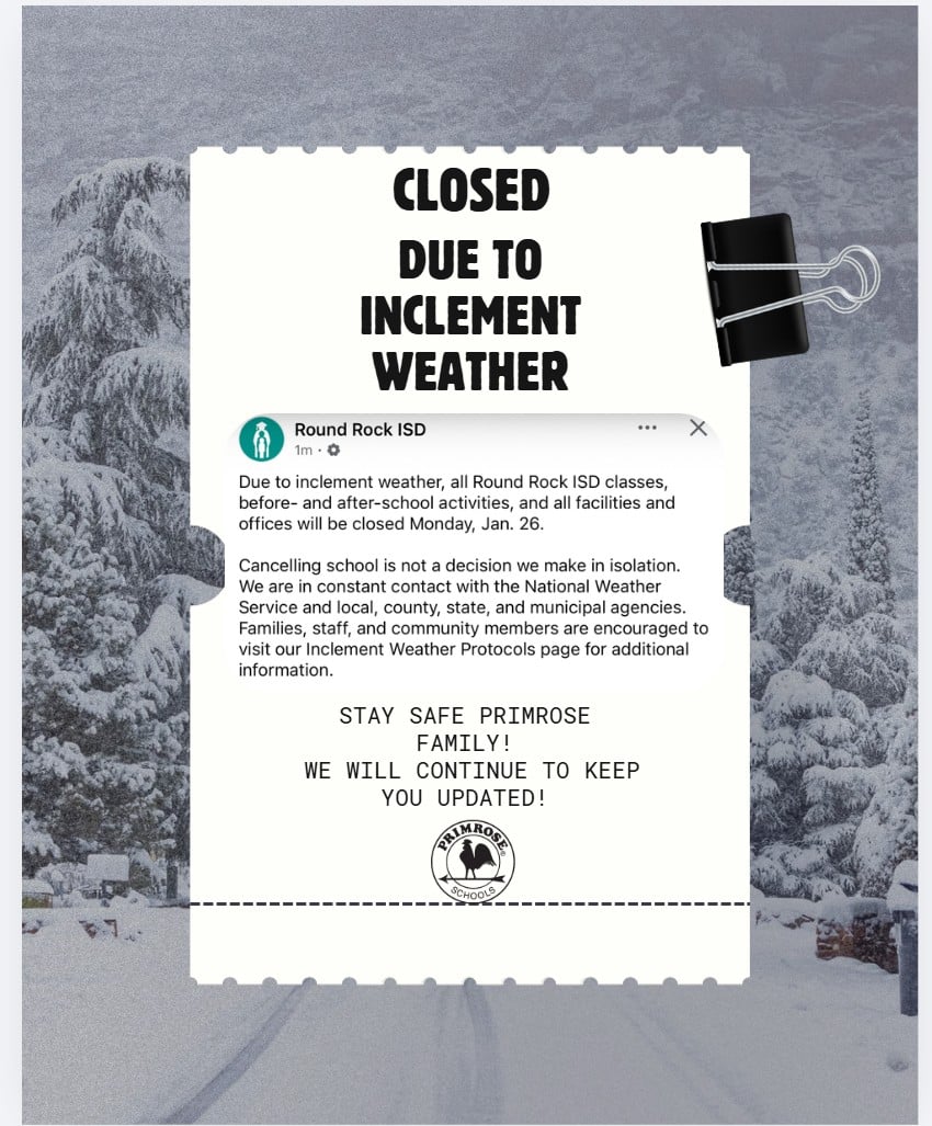 Inclement Weather Closure 
