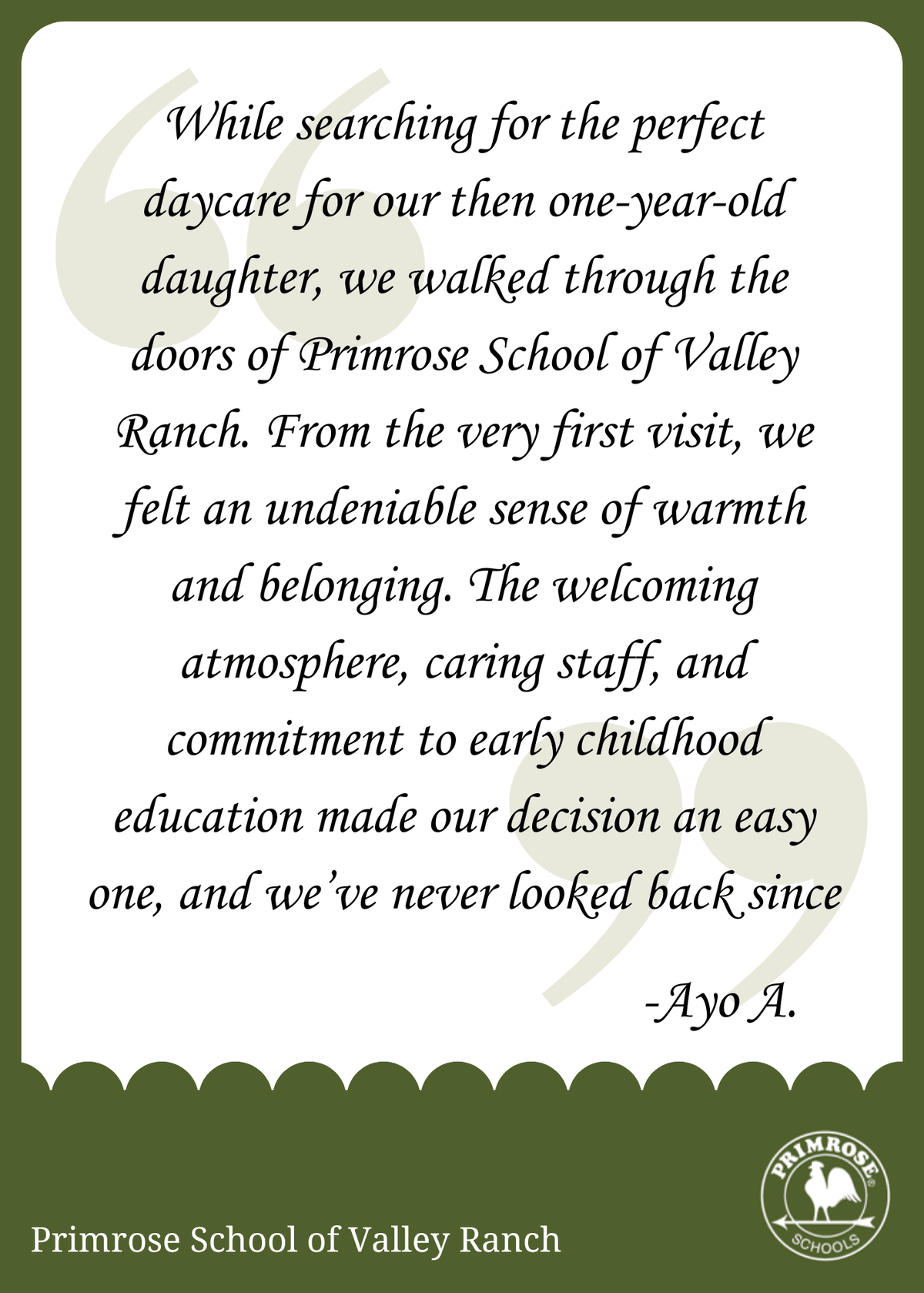 Young Toddler Testimonial