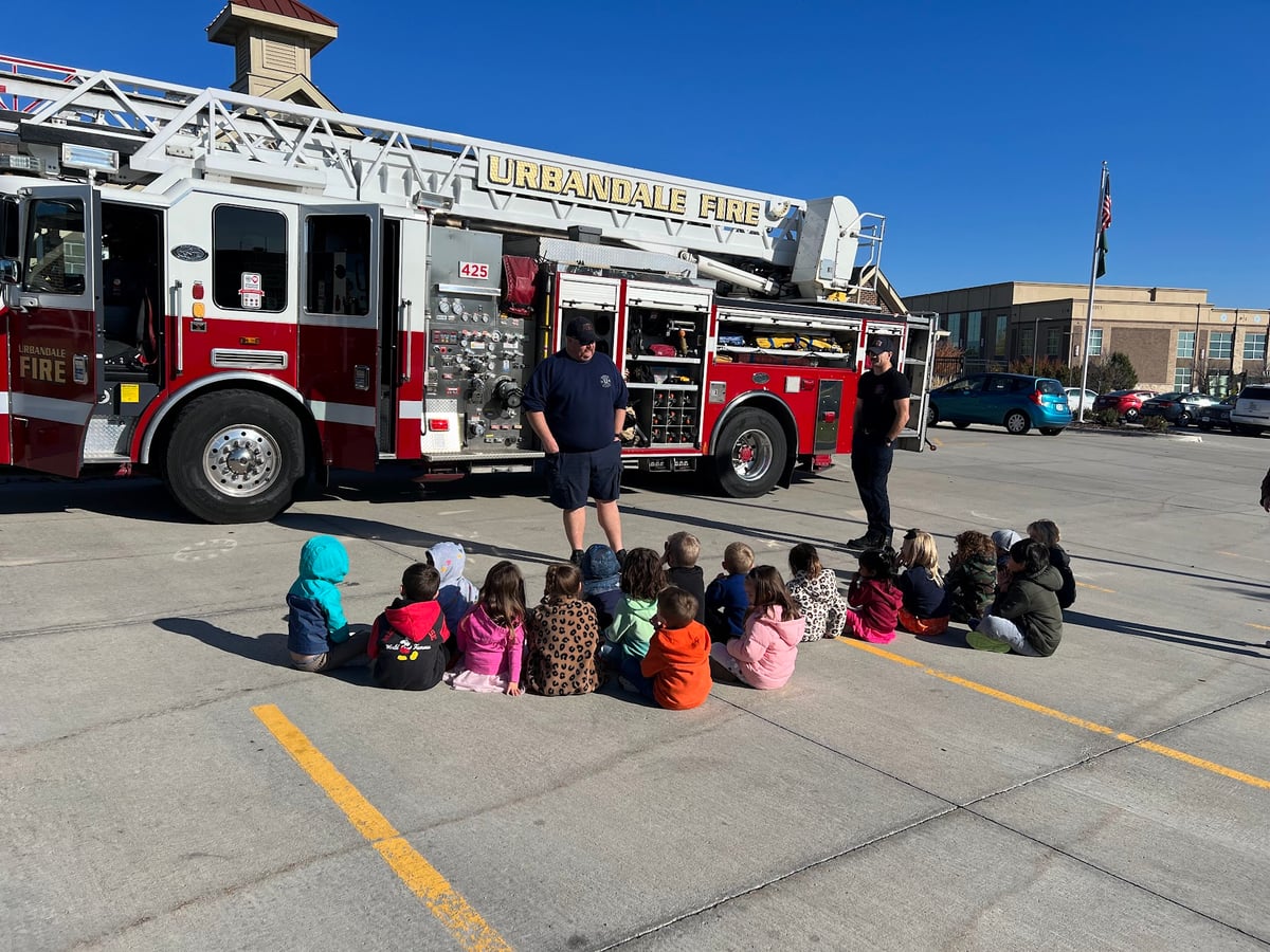 Urbandale Fire Dept. Visit at Primrose 