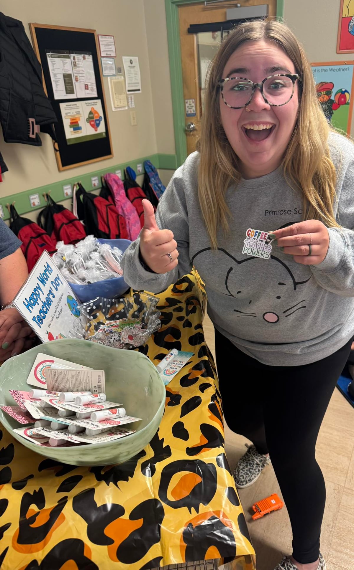 Our daycare loves celebrating our teachers, especially on World Teacher Day!