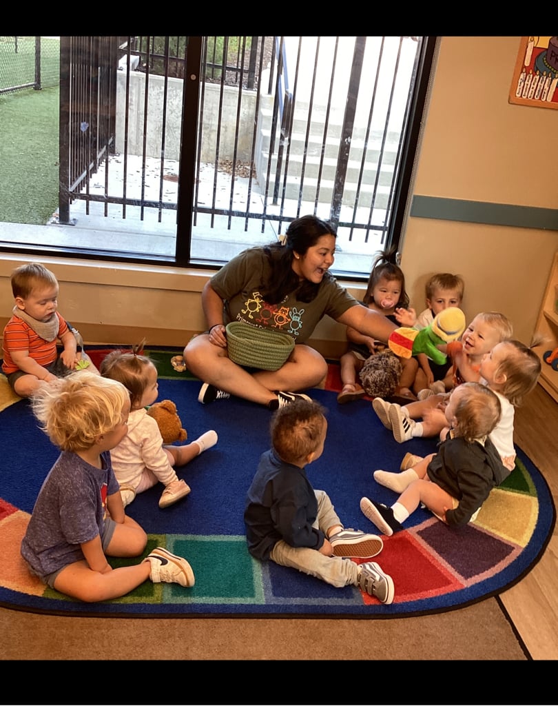Toddlers sitting for circle time