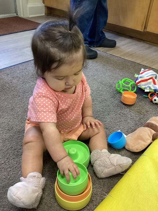 stacking blocks infant care daycare