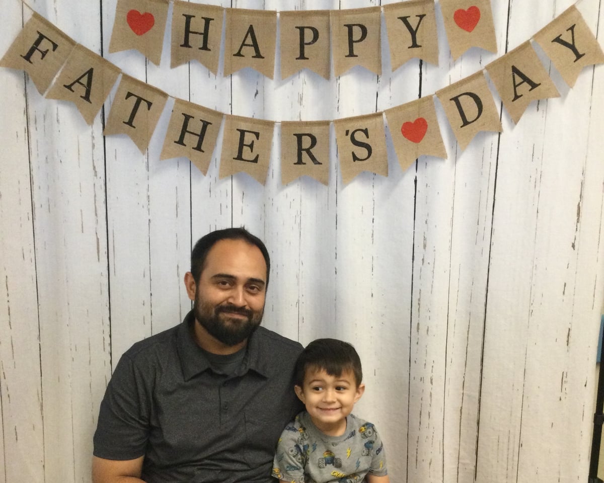 Dad with his son