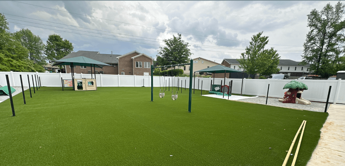 Playground at Primrose School of Fuquay-Varina with safe and age-appropriate equipment