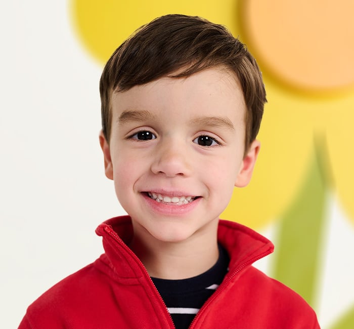 young child smiling