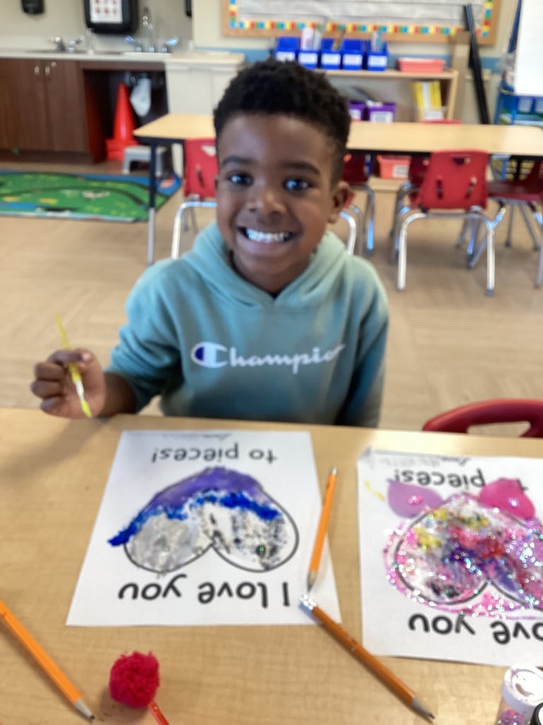 Explorers working on Valentines!