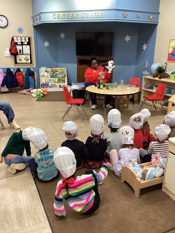children in chef hats