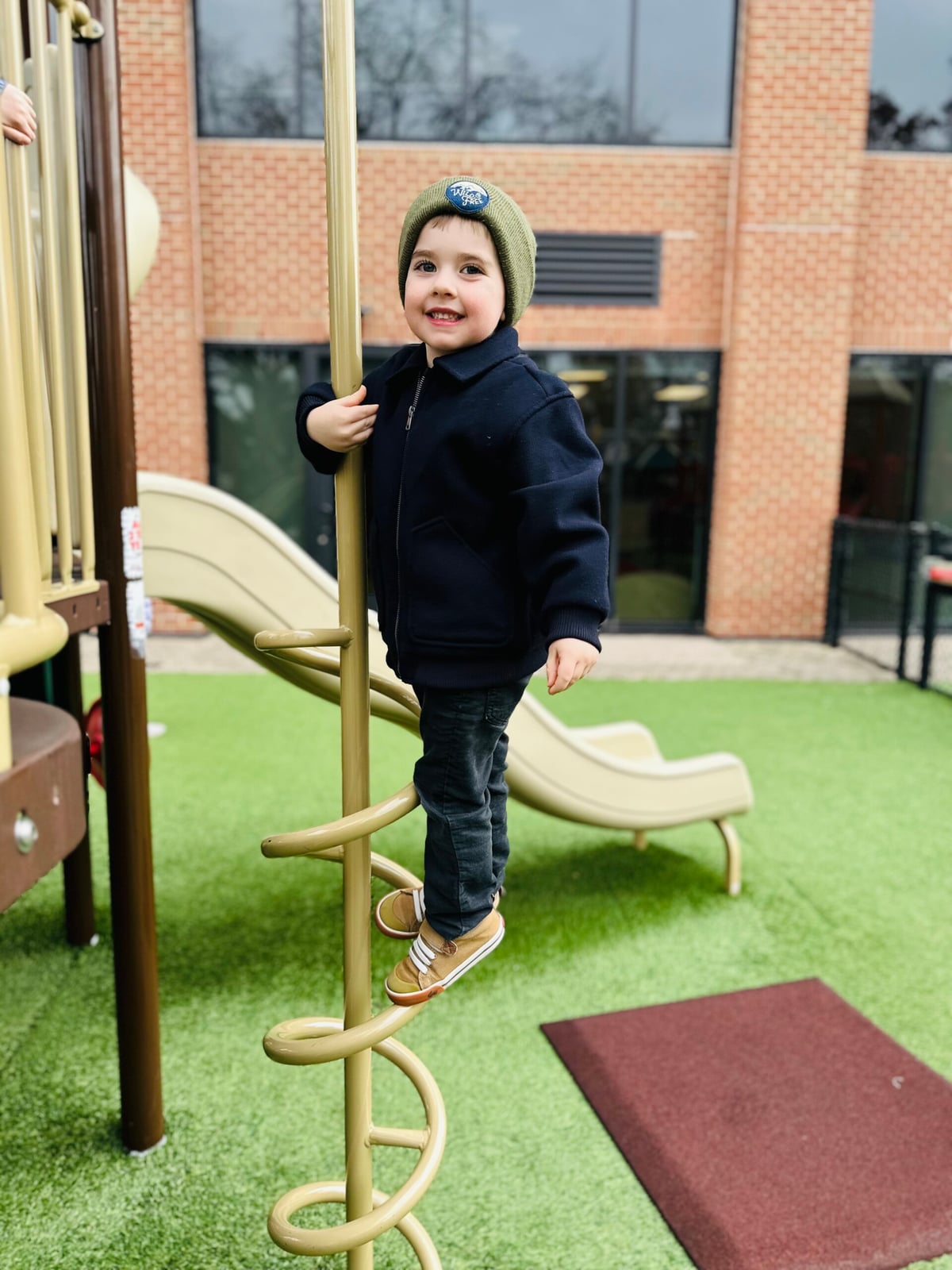 Climbing high and smiling big