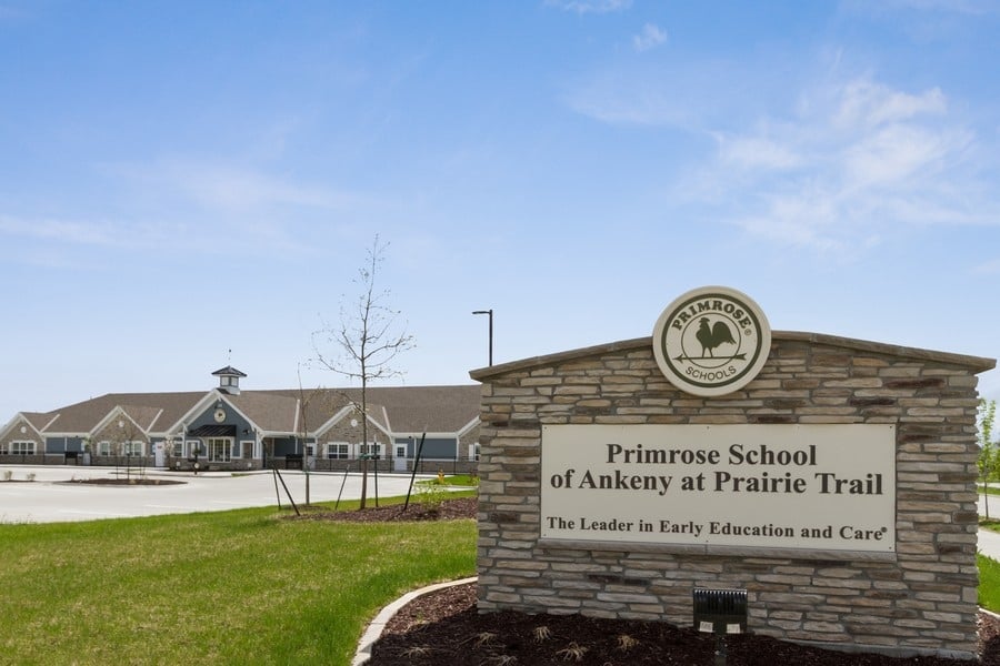front entrance sign for primrose school of ankeny