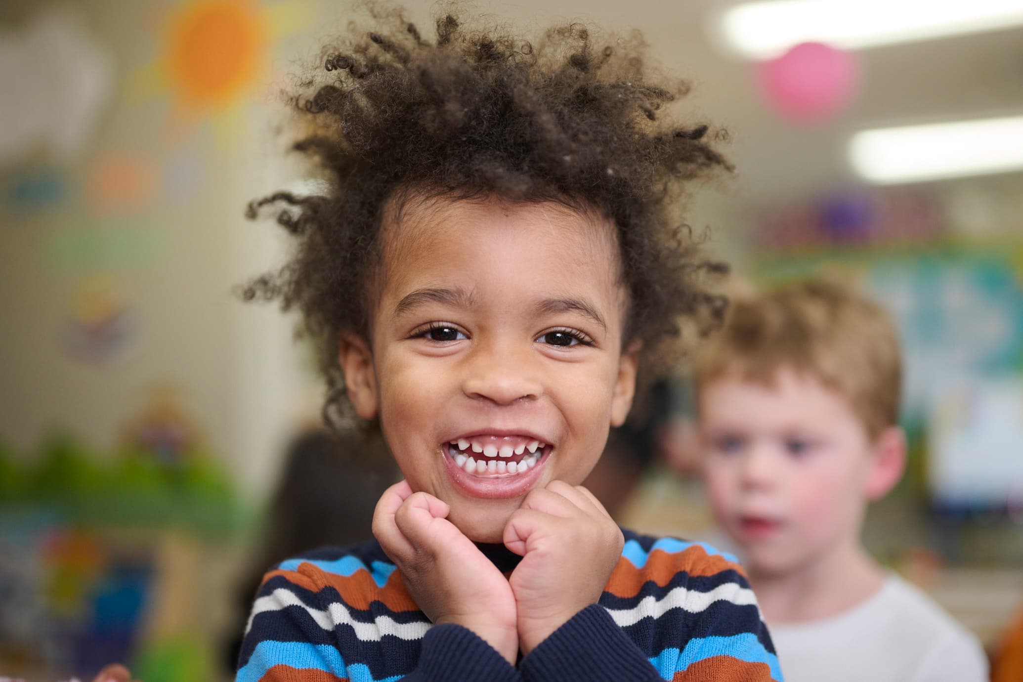 preschool child smiling