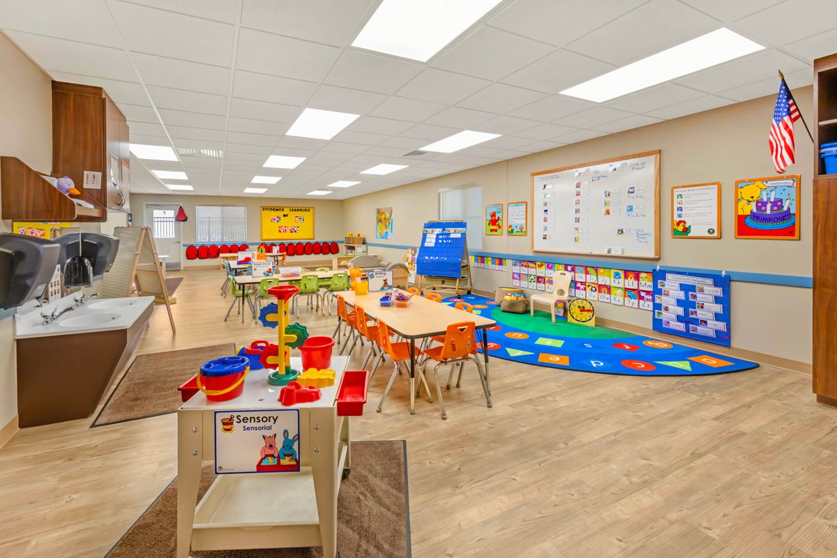 Private Pre-Kindergarten Classroom with lesson boards and helper charts